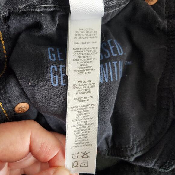 DU/ER Jeans WFMR2304 Mens 32x29 Black Distressed Casual Denim Stretch GUC - Picture 16 of 16